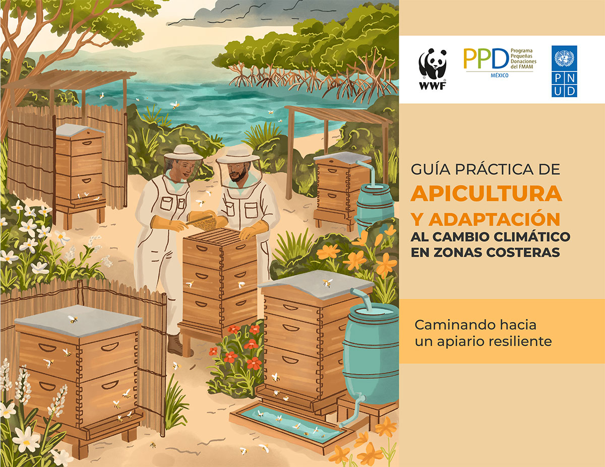 Portada de la Guía práctica de apicultura y adaptación al cambio climático en zonas costeras